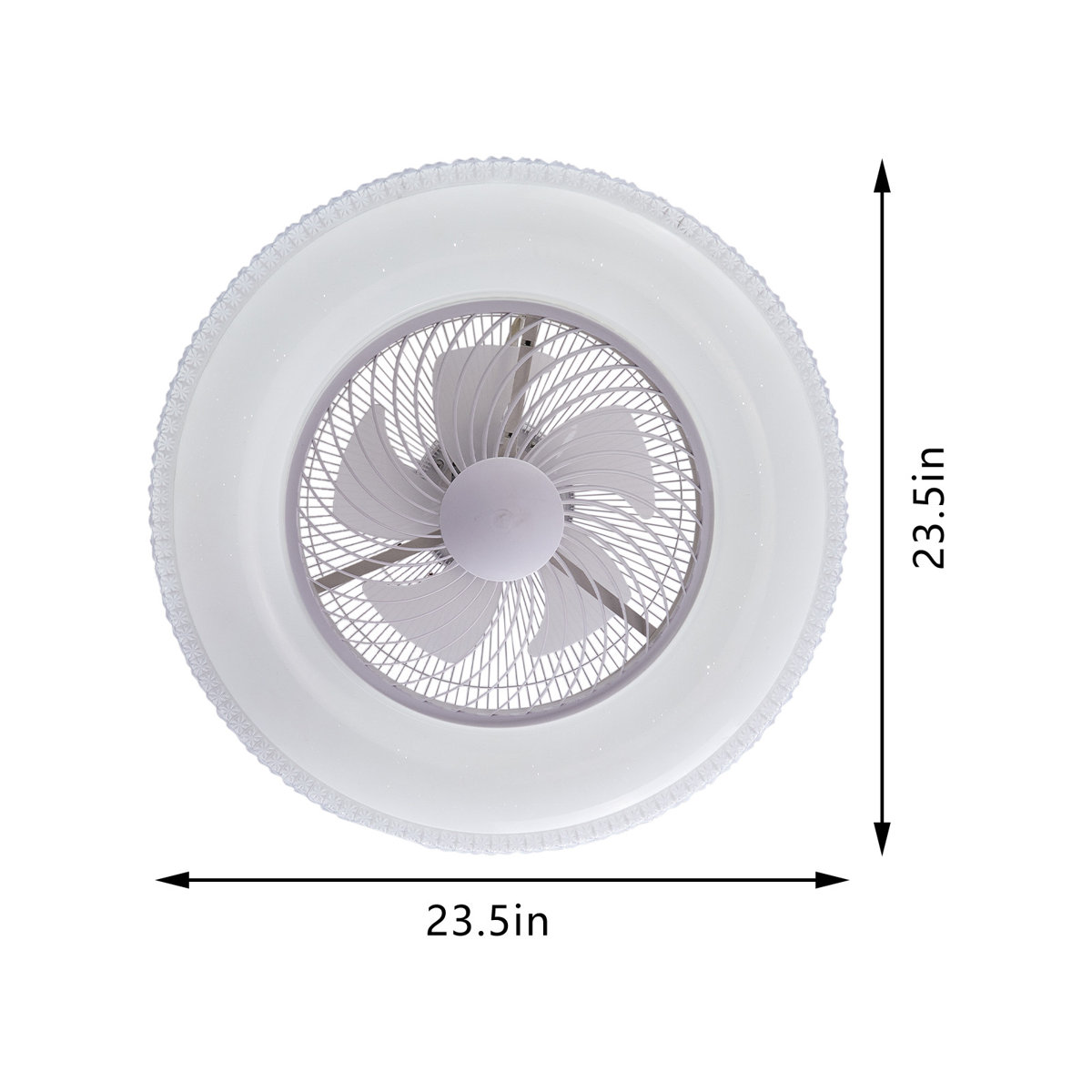 Orren Ellis Siersha LED Smart Bladeless Ceiling Fan with Remote Control